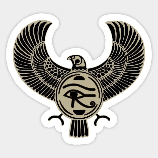 Egyptian mythology bird figure Sticker by MusicianCatsClub